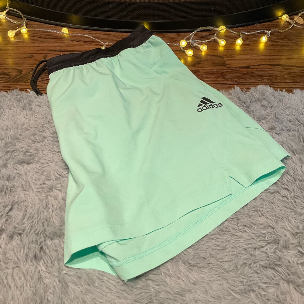 Mens Adidas Axis Woven 6" Training Shorts Mint Green Black Casual Size XXL